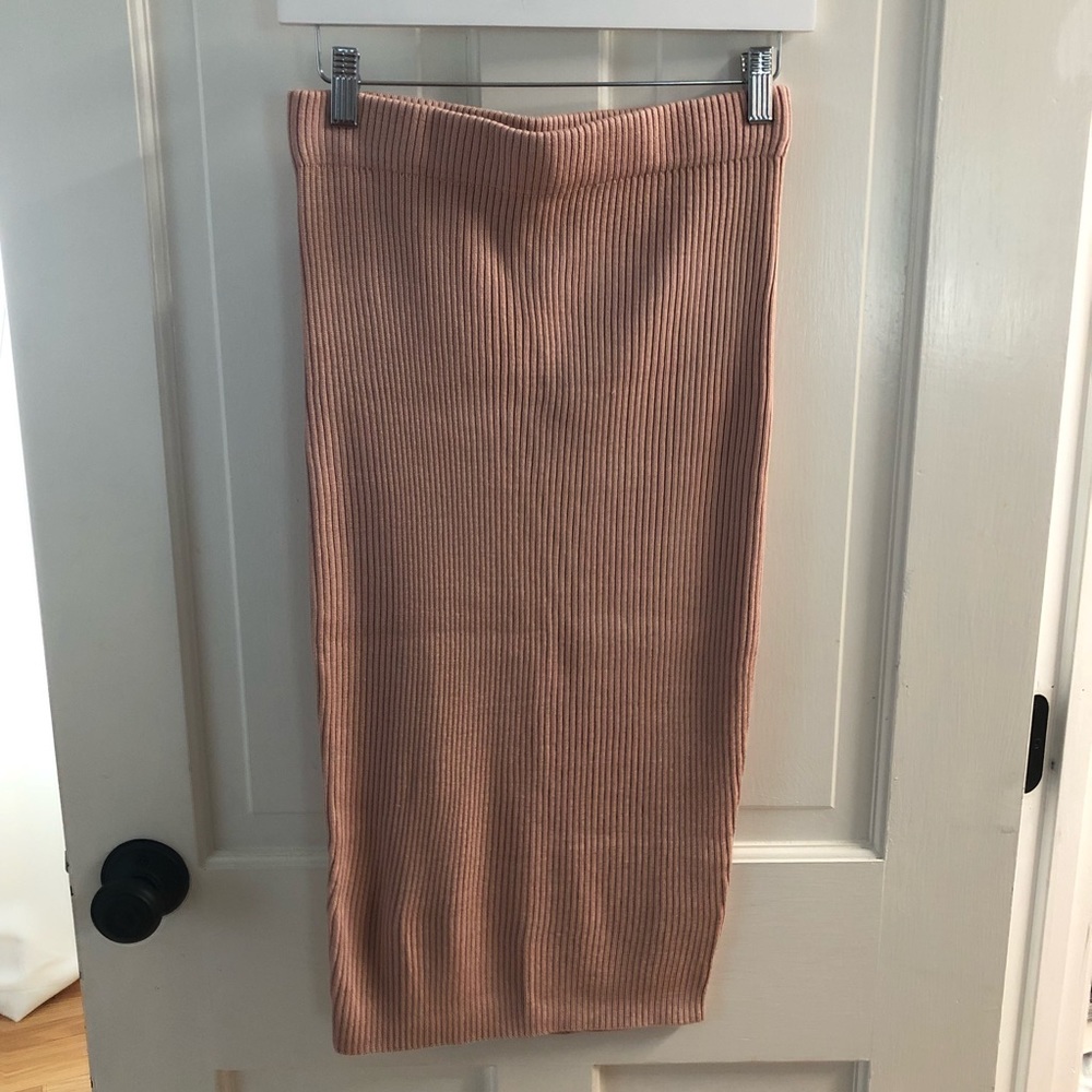 Emory Park ribbed form fitting skirt - M